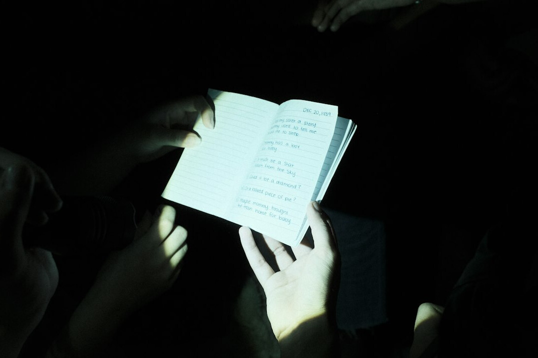 mystery book at night