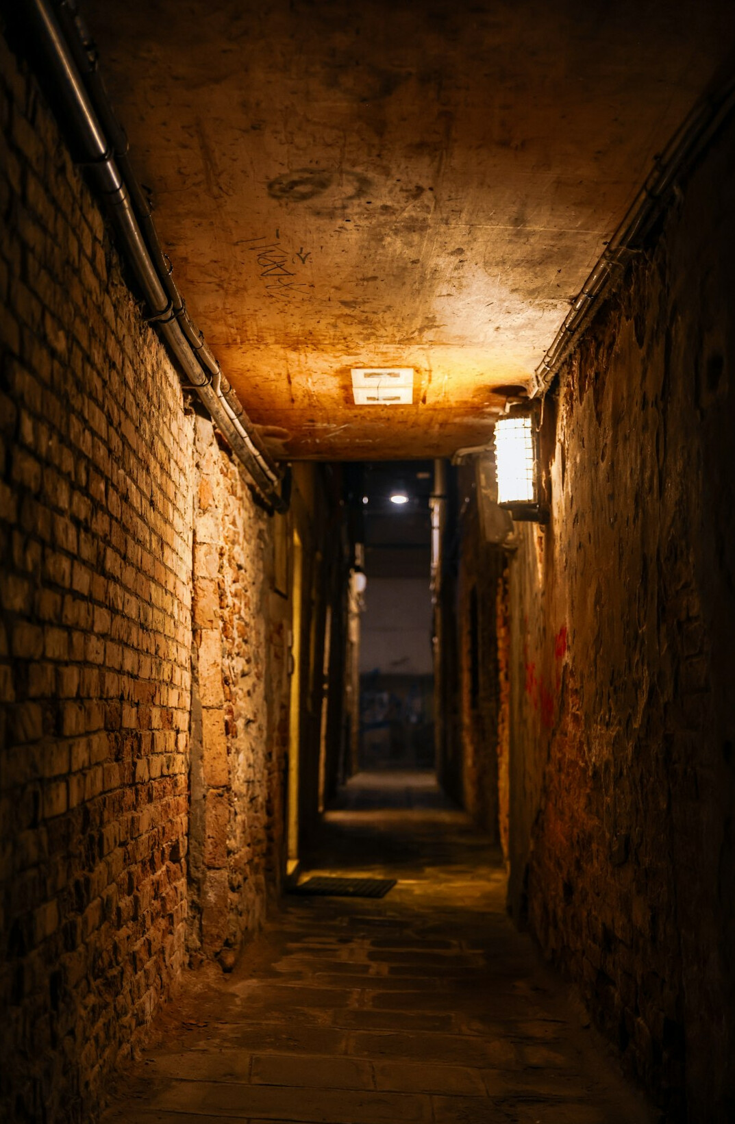 detective in dark alley