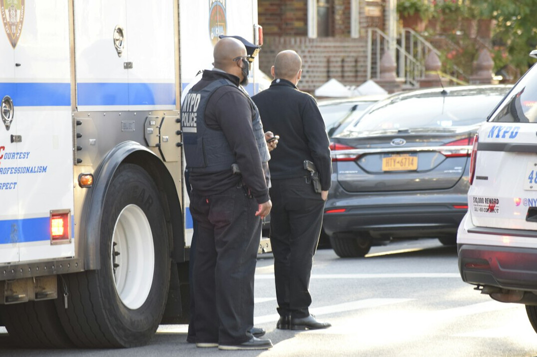 detective investigating crime scene