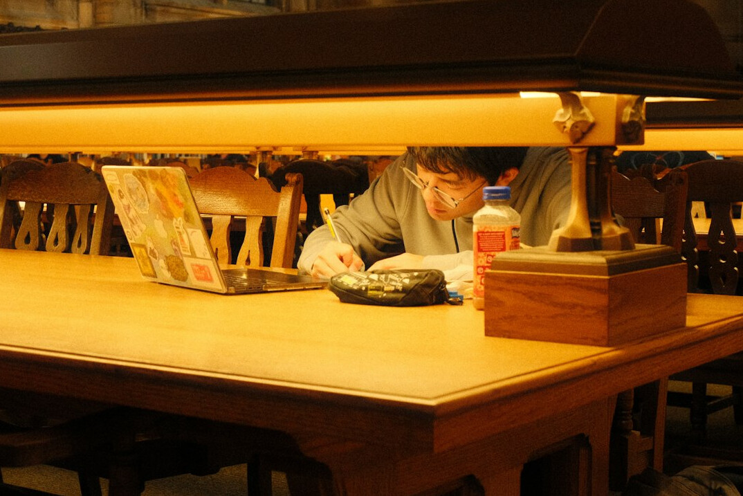 mystery writer at desk