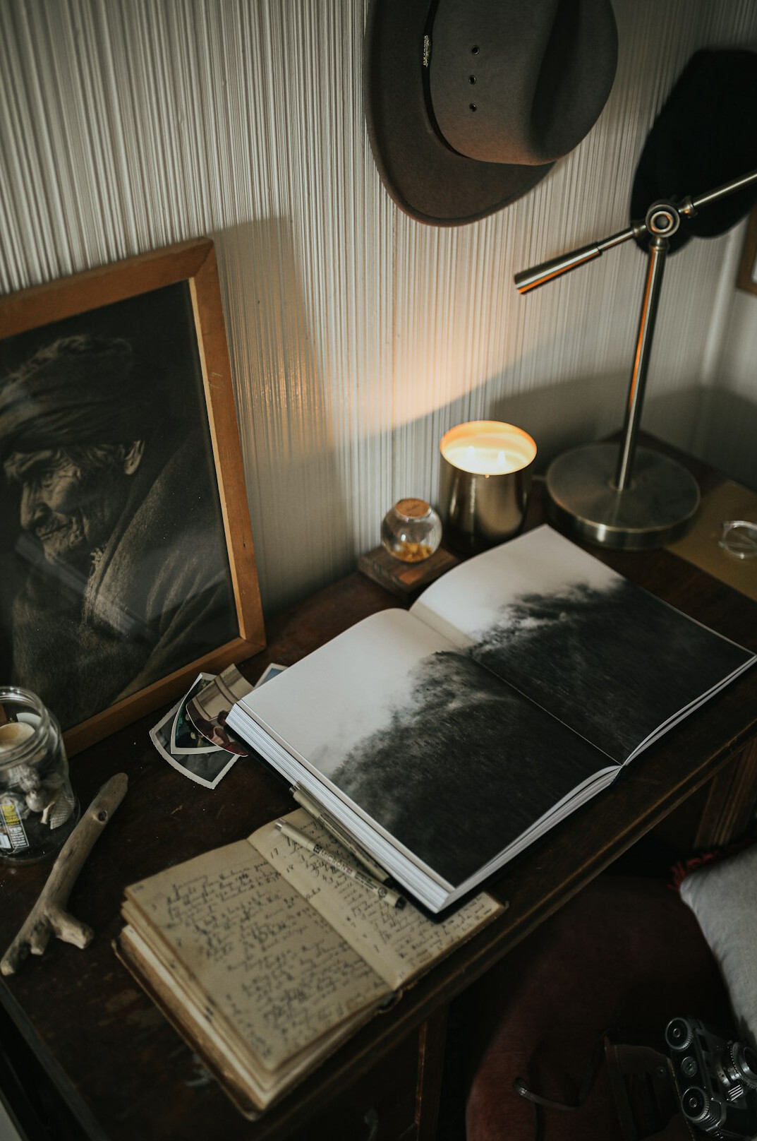 dark mystery book on table